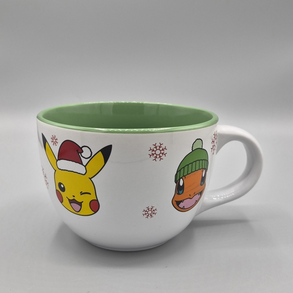 Pokemon Pikachu‎ & Friends 24 oz Ceramic Mug Cup Sleigh Bell Coffee Christmas